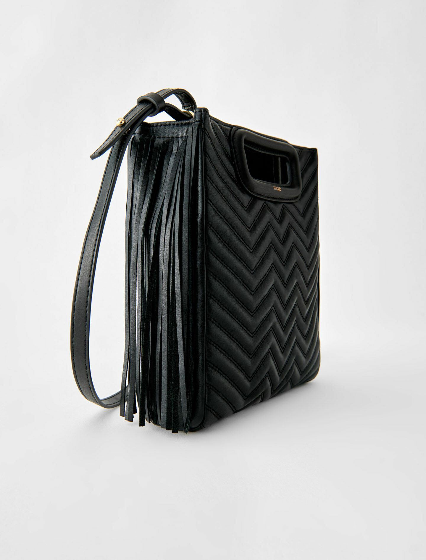 Sac M à franges matelassé