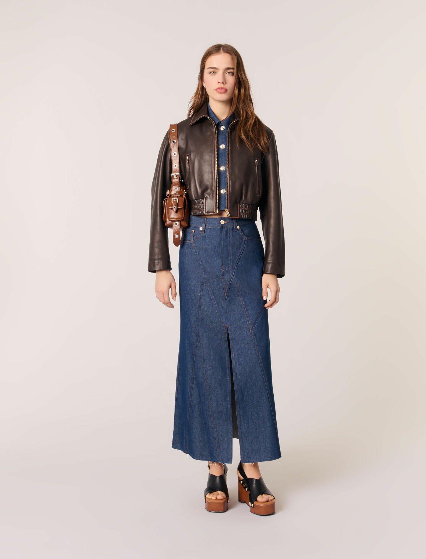 Jupe longue en denim