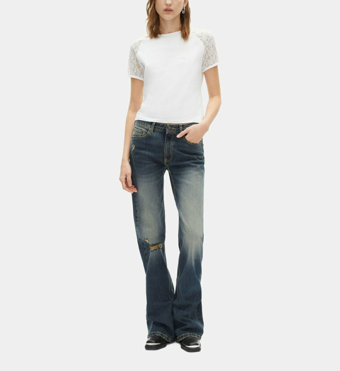 Jean Flare Bleu Femme