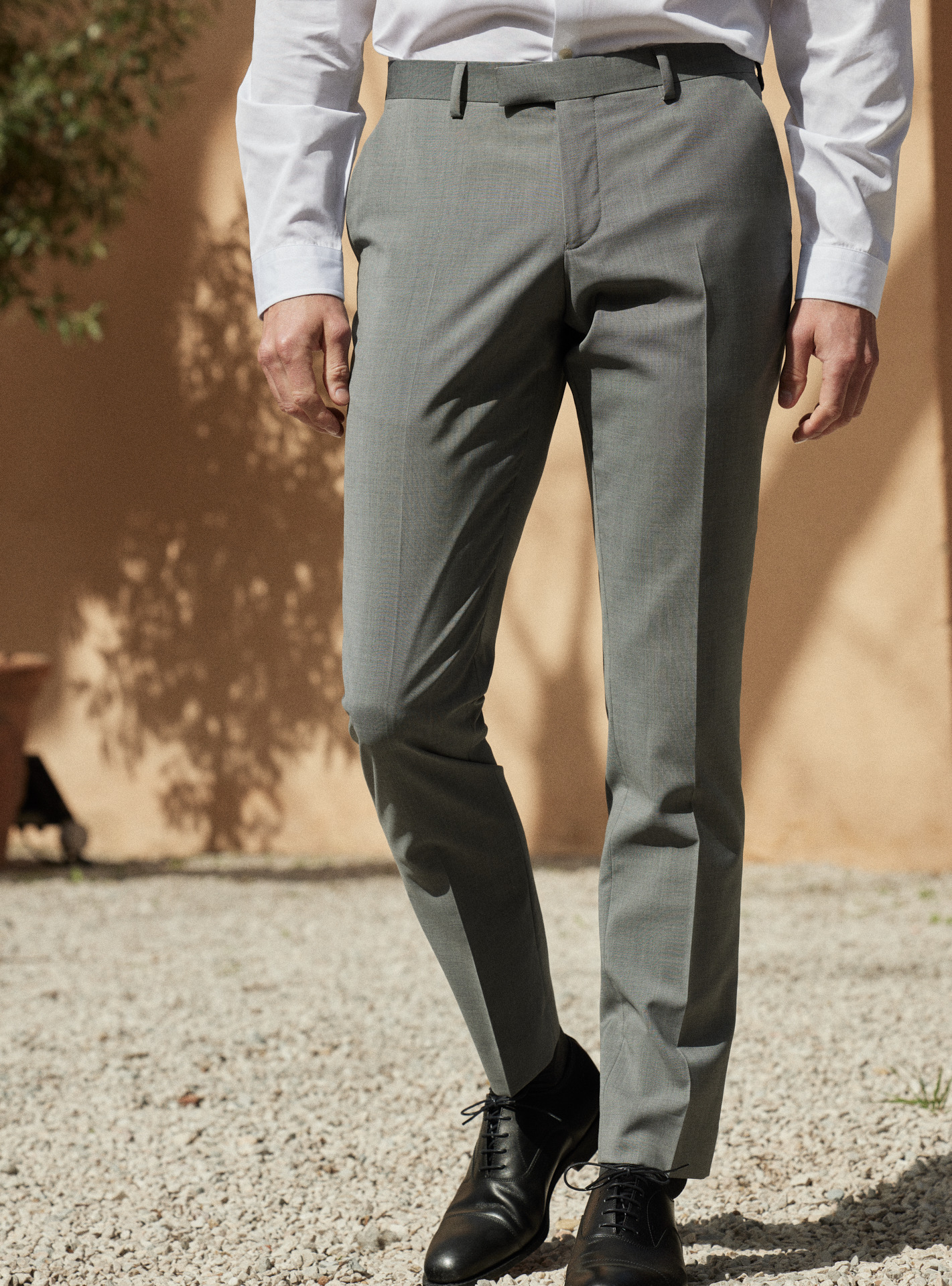 Pantalon de Costume en laine Jones Gris