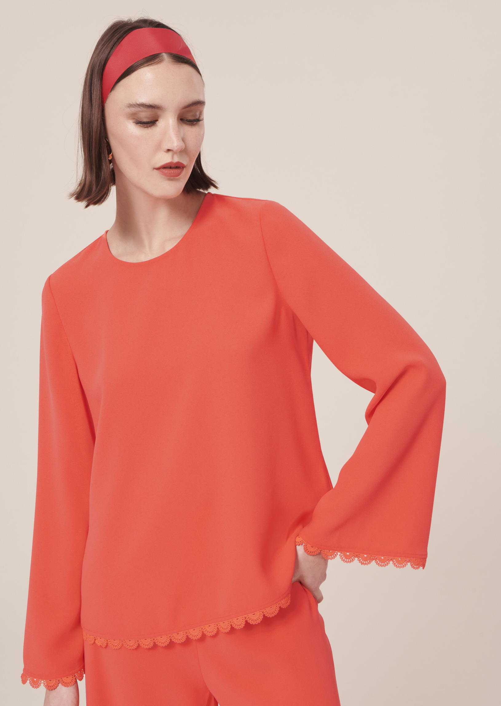 Top Tazzio-Corail en Polyester