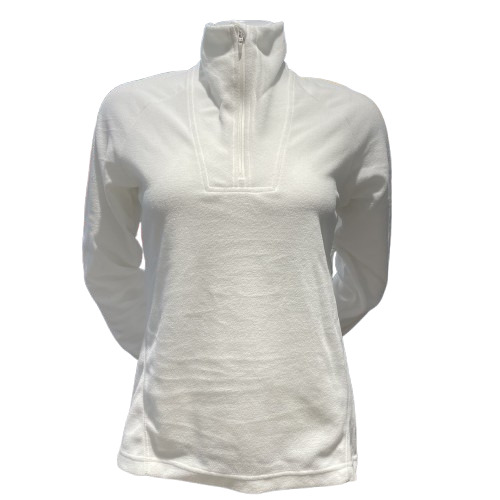 W Pine Ridge FS Fleece 1/2 Zip Blanc