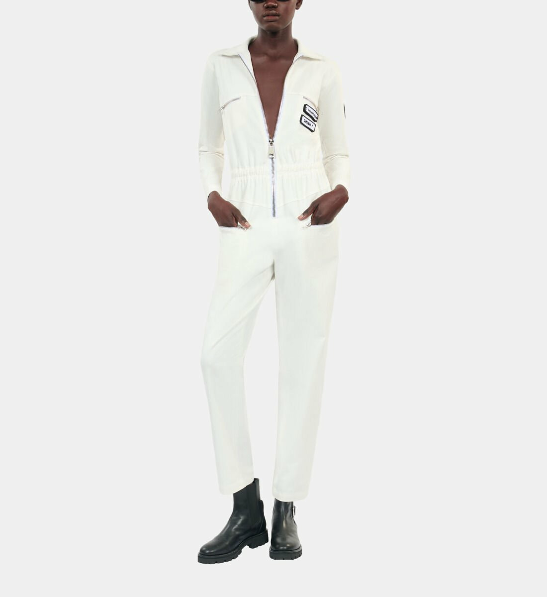 Combinaison The Kooples X Carolina Ritzler Écrue En Coton Femme