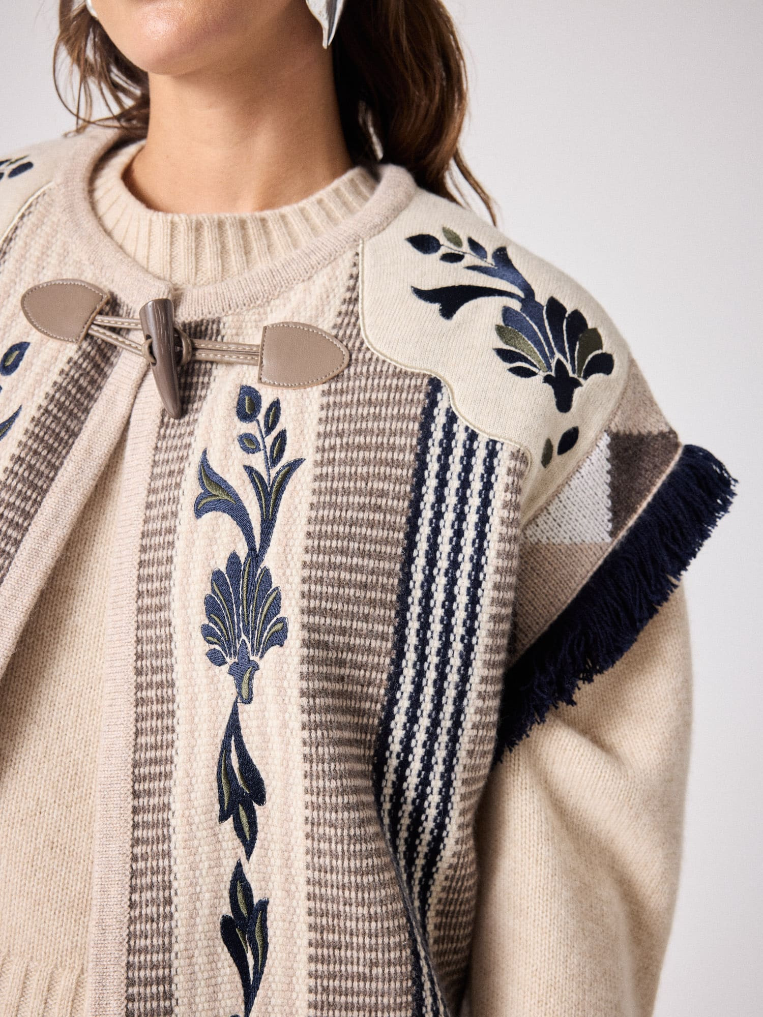 Cardigan en laine Mae et cachemire MARINE_TERRE_FUMEE