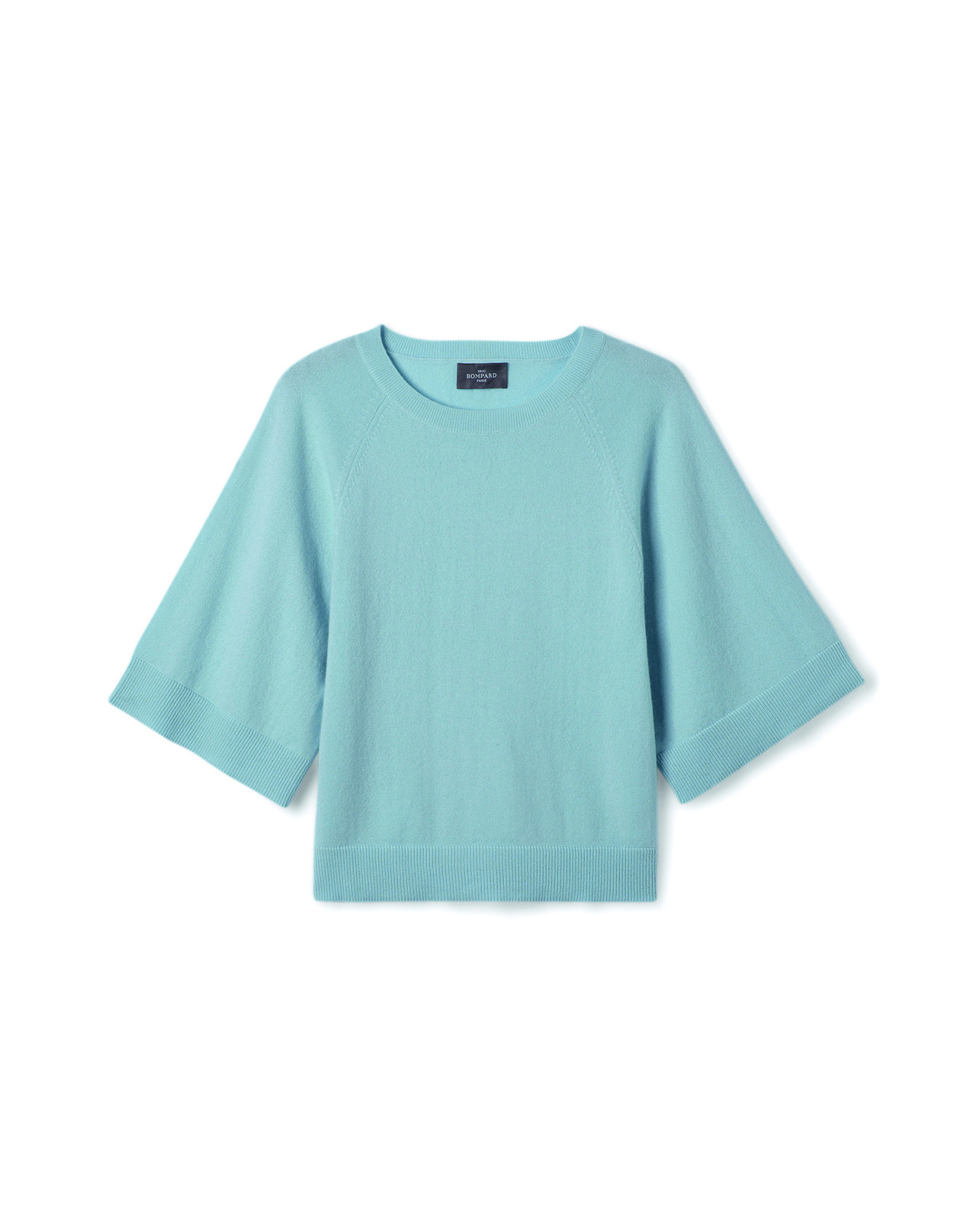 Pull col rond kimono - Femme - BLEU ZELLIGE
