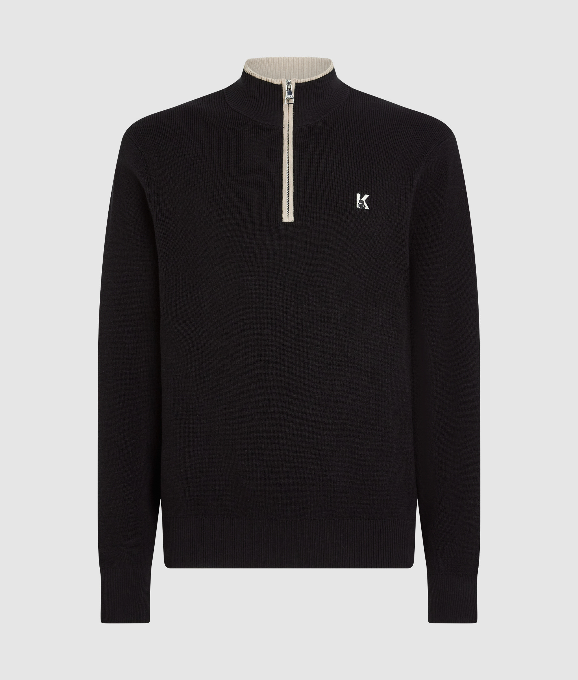 HALF ZIP MOCK NECK SWEATER