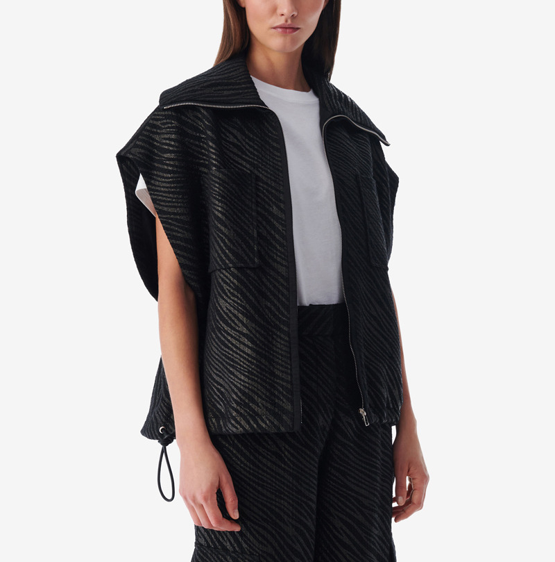 Veste Sans Manche À Motif Zèbre Alina
