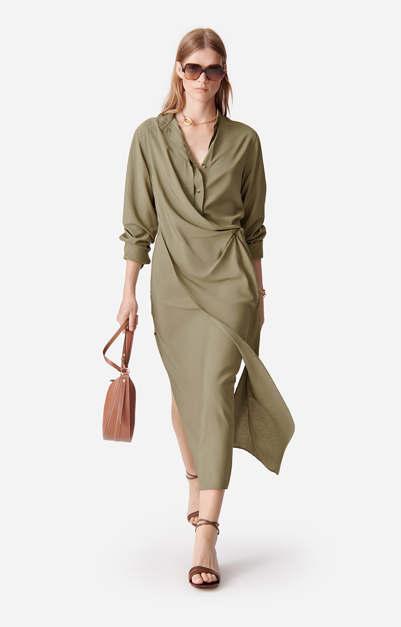 Robe Dolmen En Viscose Mélangée