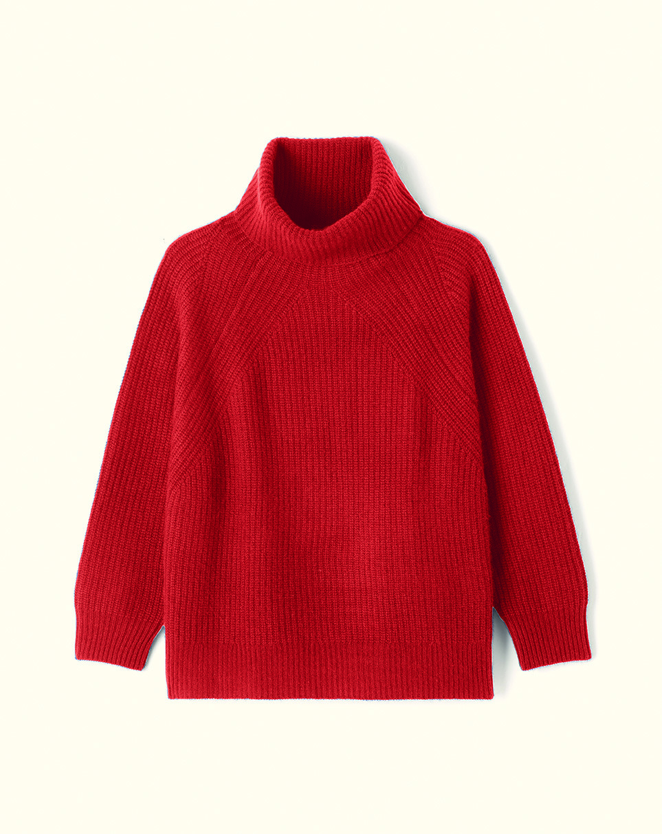 Pull col roulé oversized  - Femme - CINABRE