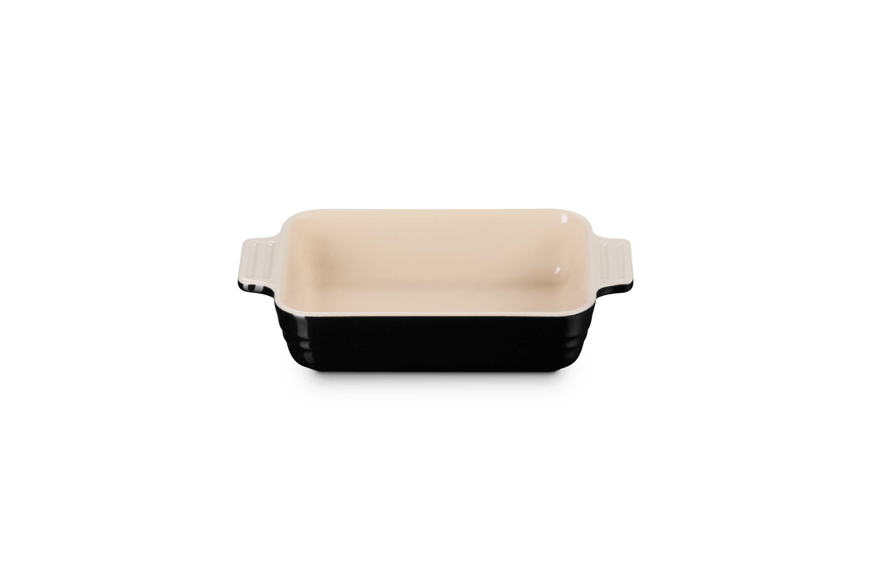 Plat rectangulaire classique 18cm en céramique noir jai