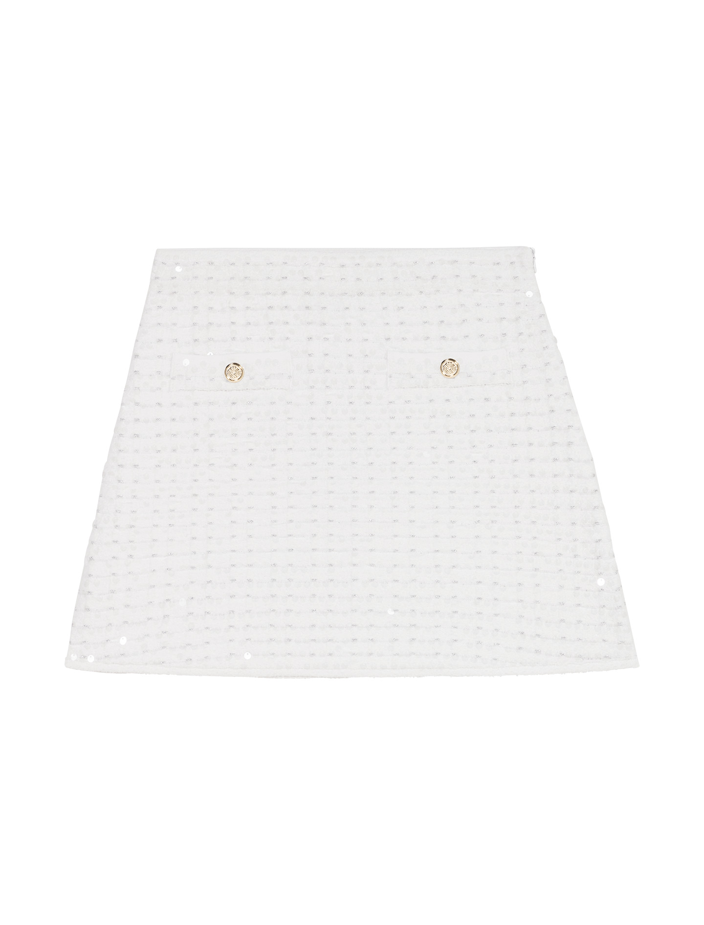 Jupe courte en maille à sequins