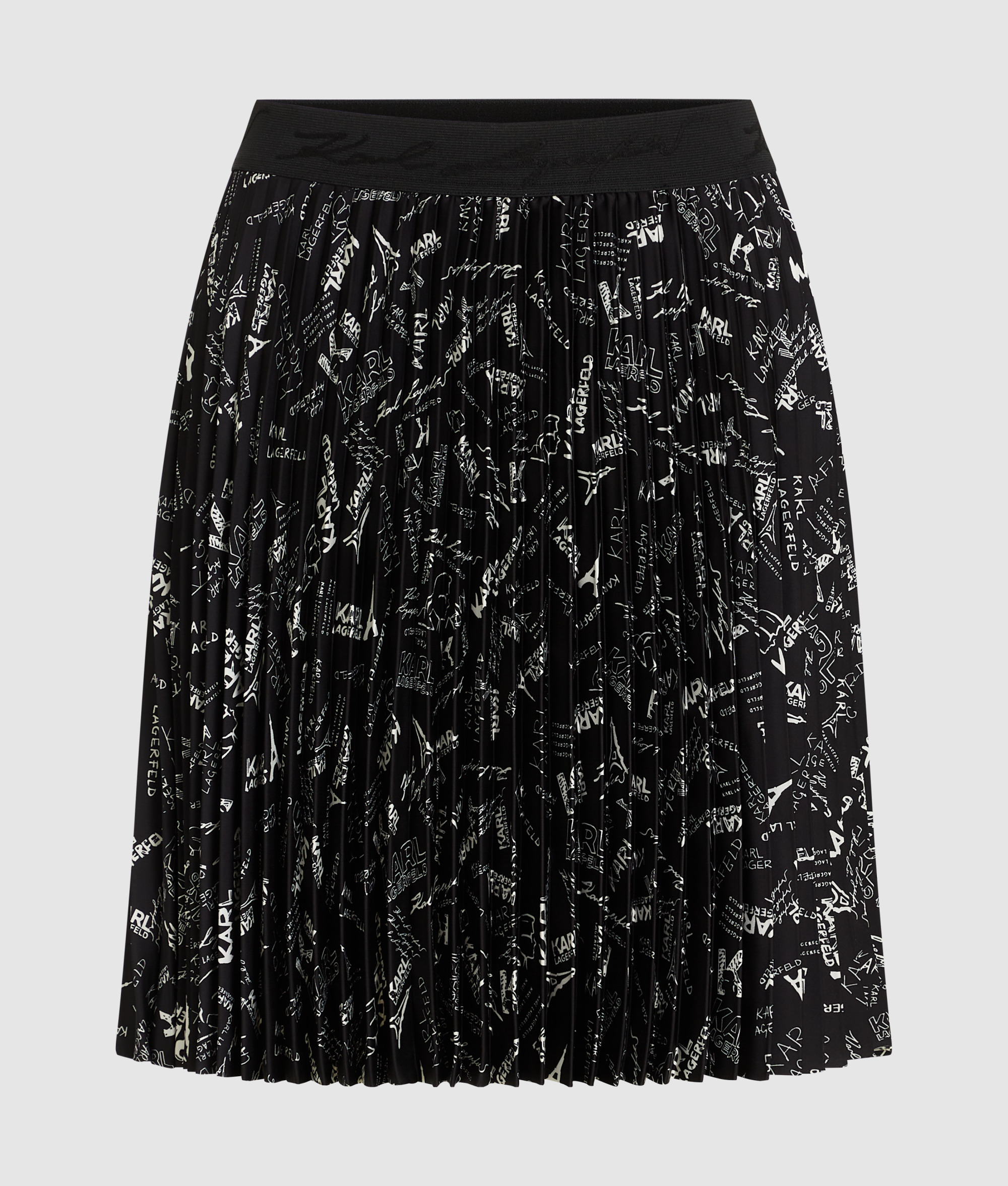 PARIS FONT AOP PLT SHORT SKIRT