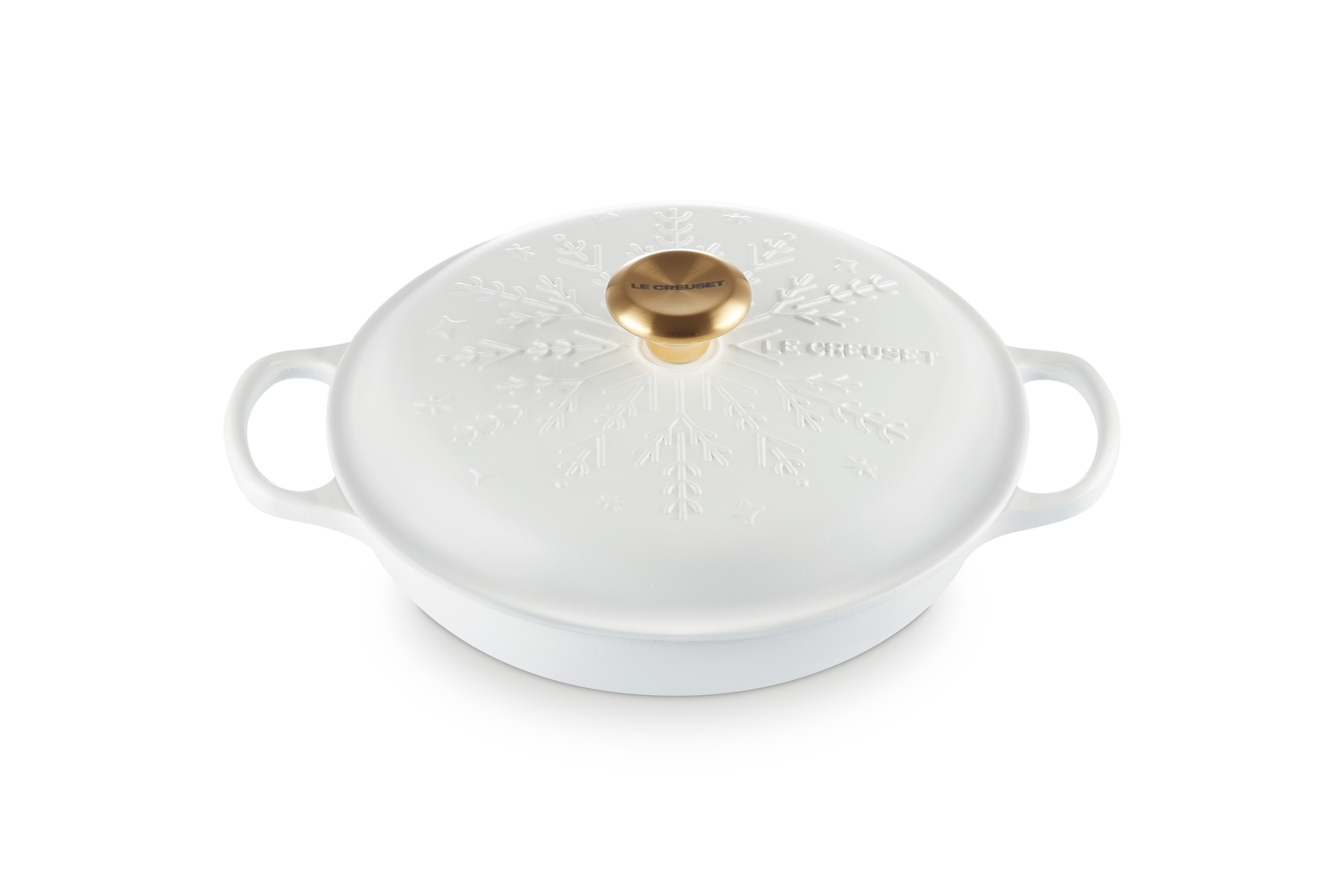 Faitout Campagnard 26cm Signature flocons de neige avec bouton doré