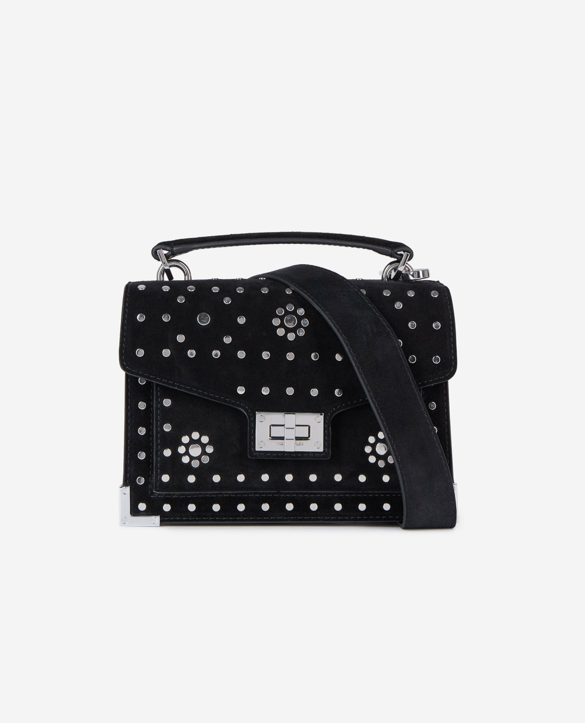 Sac Emily Small En Cuir Noir Avec Clous