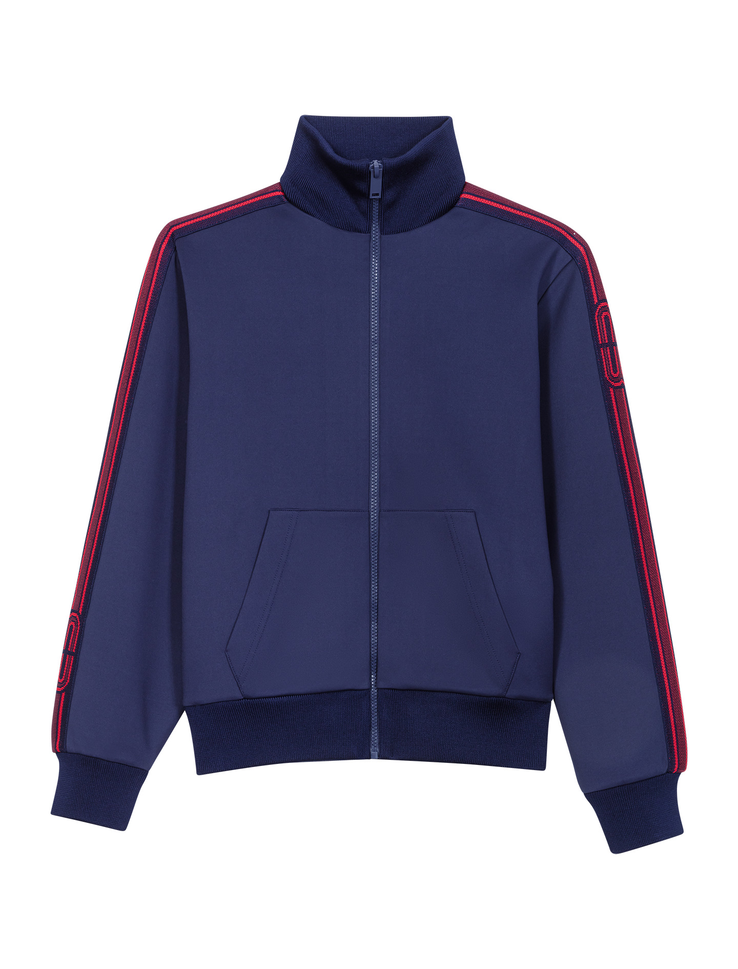 Sweat zippé à bandes