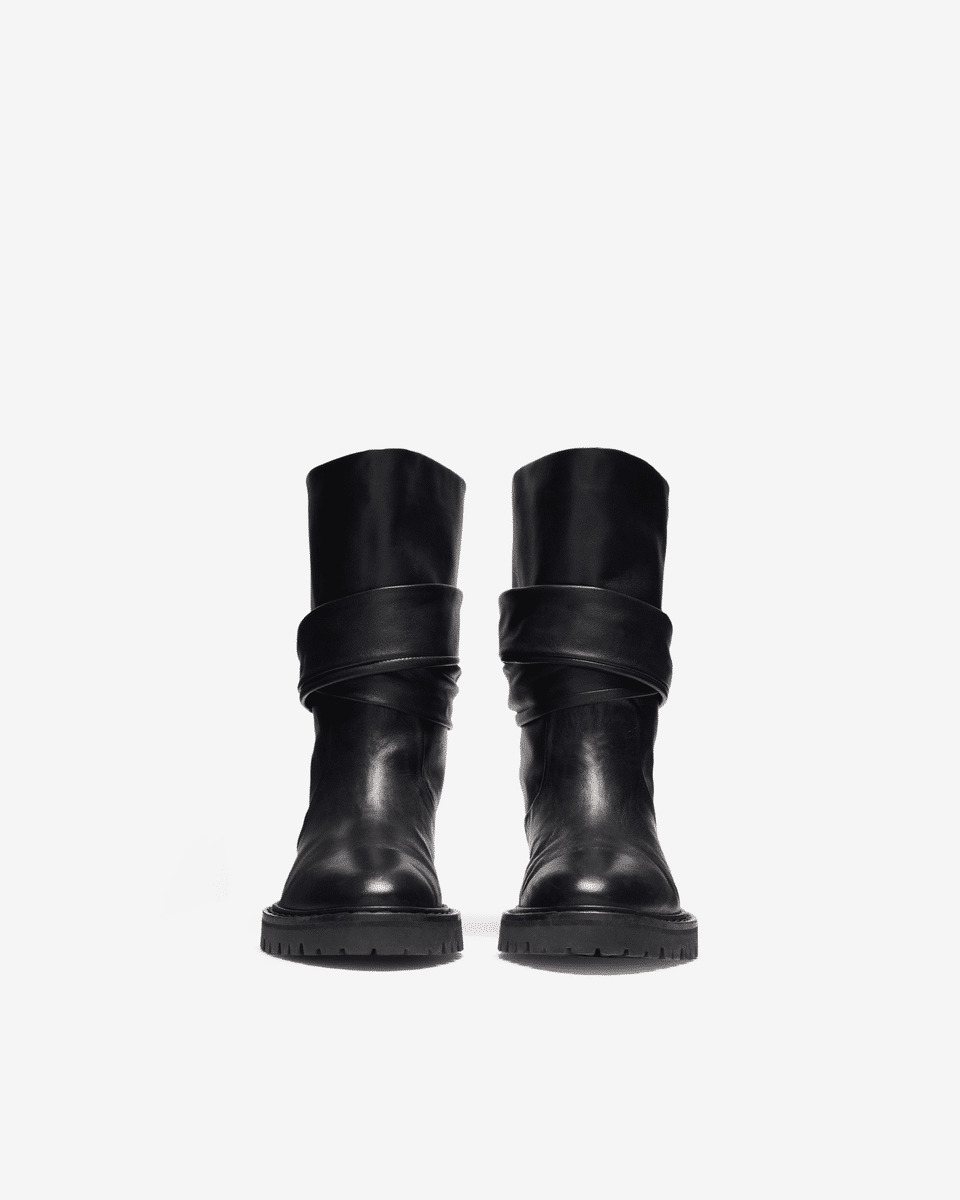 Boots En Cuir À Nœud Letizi