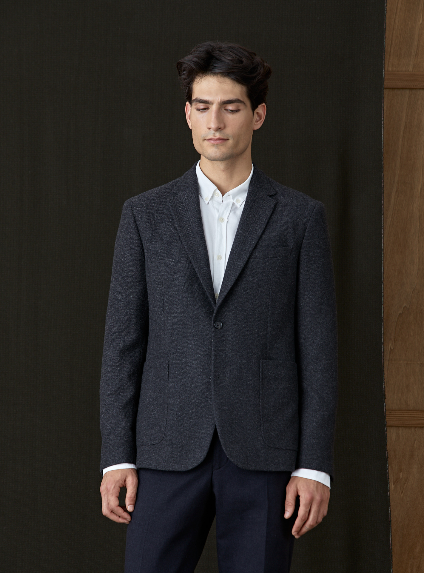 Veste seule Heaton en laine Anthracite