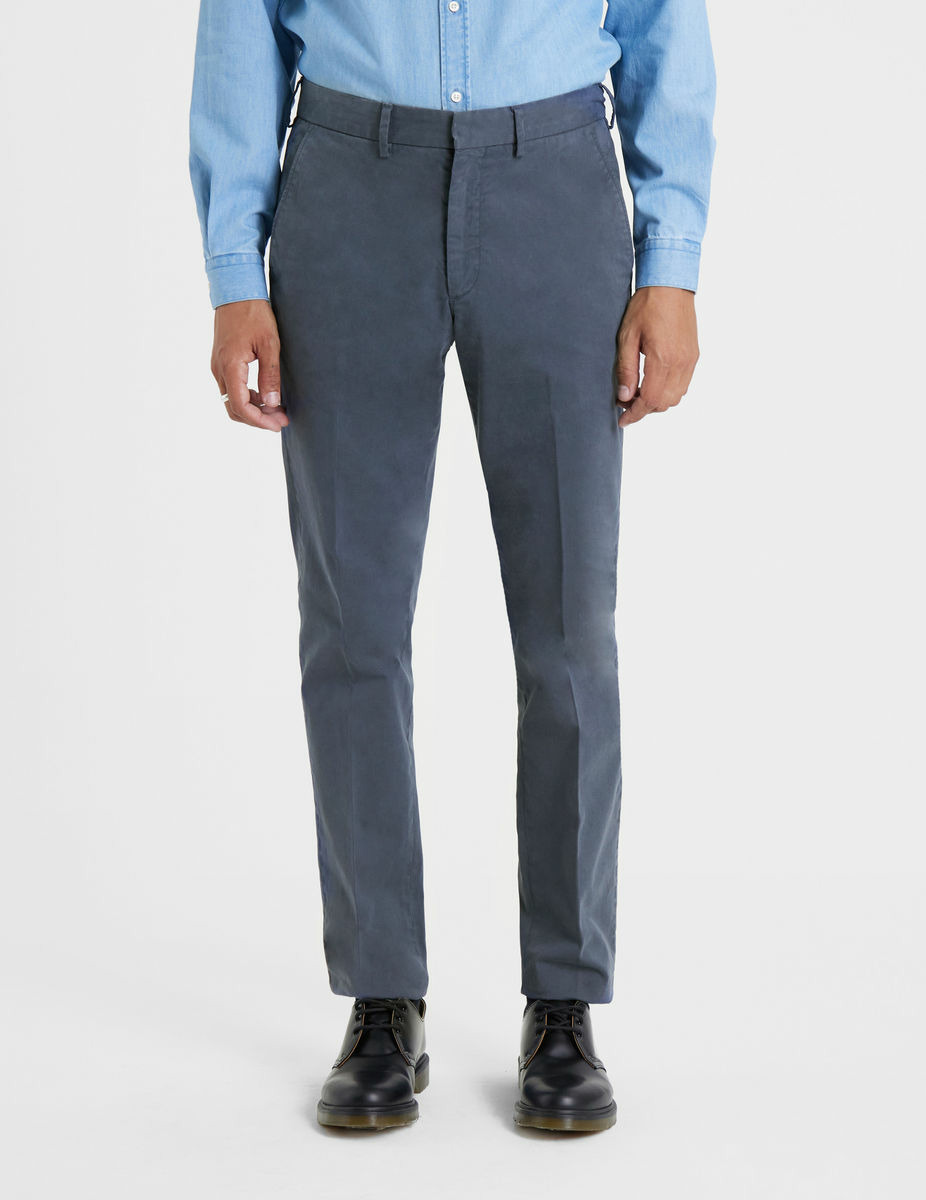 Chino Maxence en coton bleu