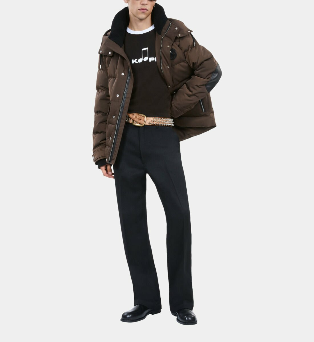 Doudoune Blason Marron Homme