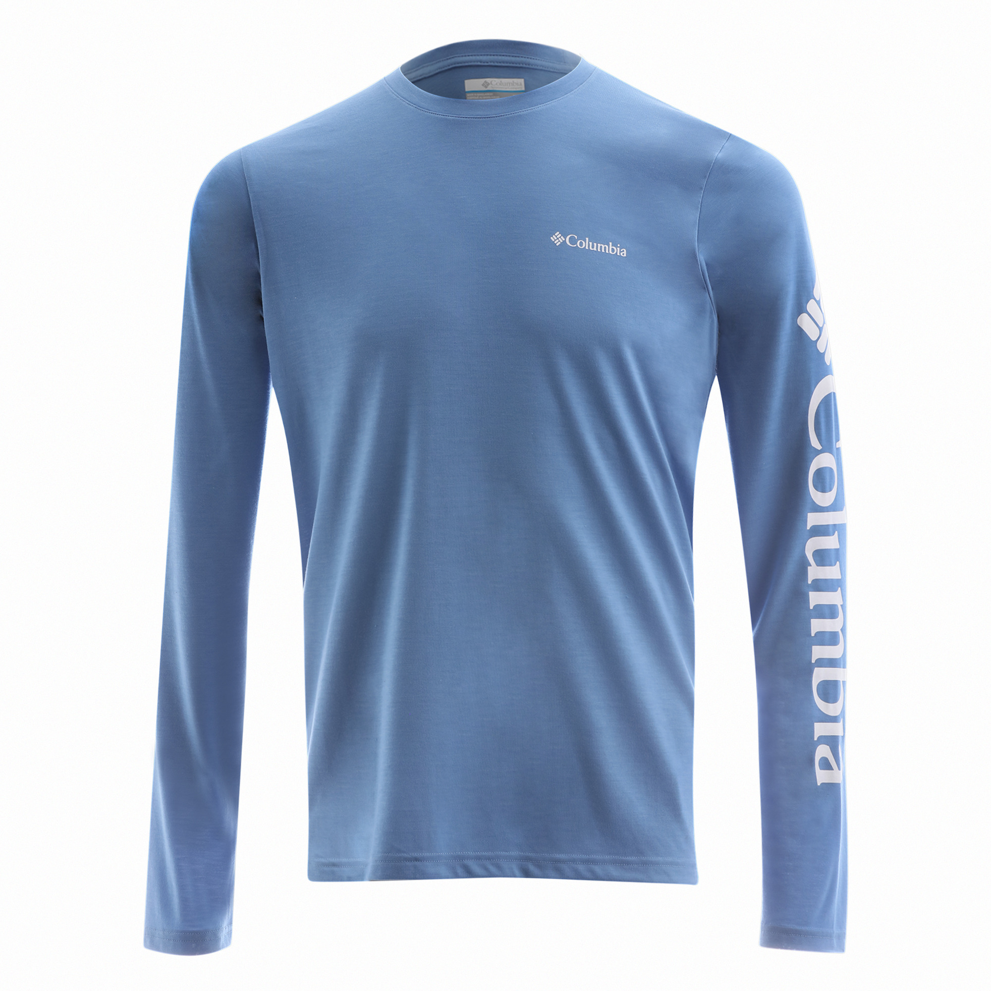 Marshall Valley Long Sleeve Logo Tee Bleu