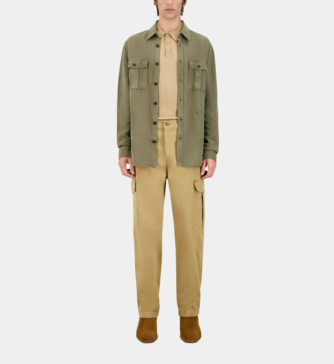 Chemise Militaire Poches Plaquees Homme