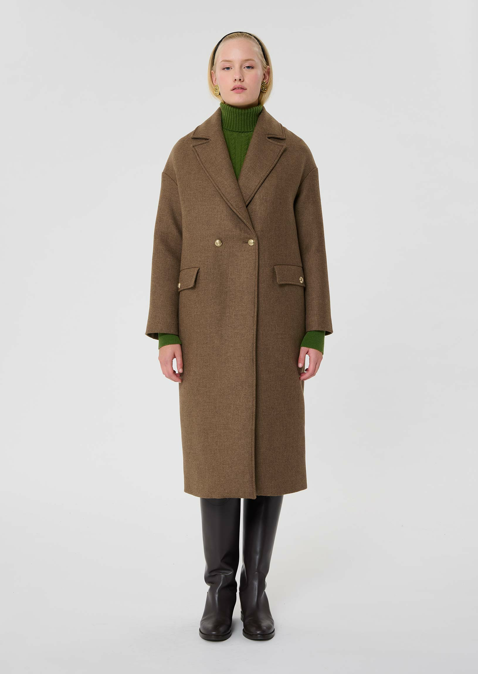 Manteau Milo-Noisette en Laine Vierge