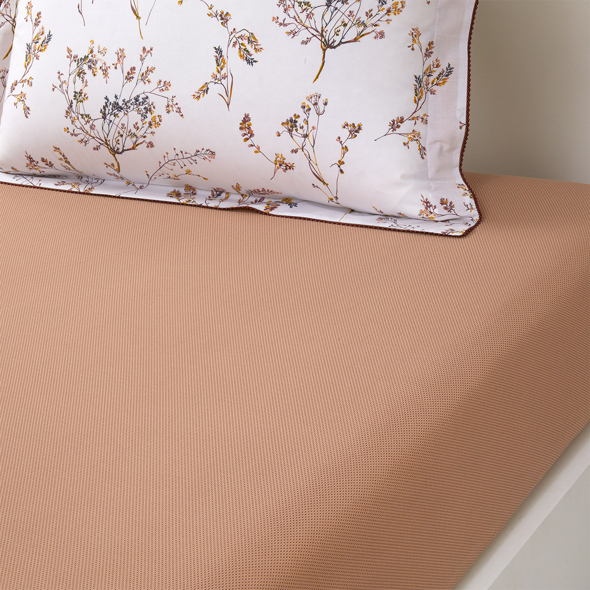 Yves Delorme - Drap housse en batiste de coton rose, Fugues