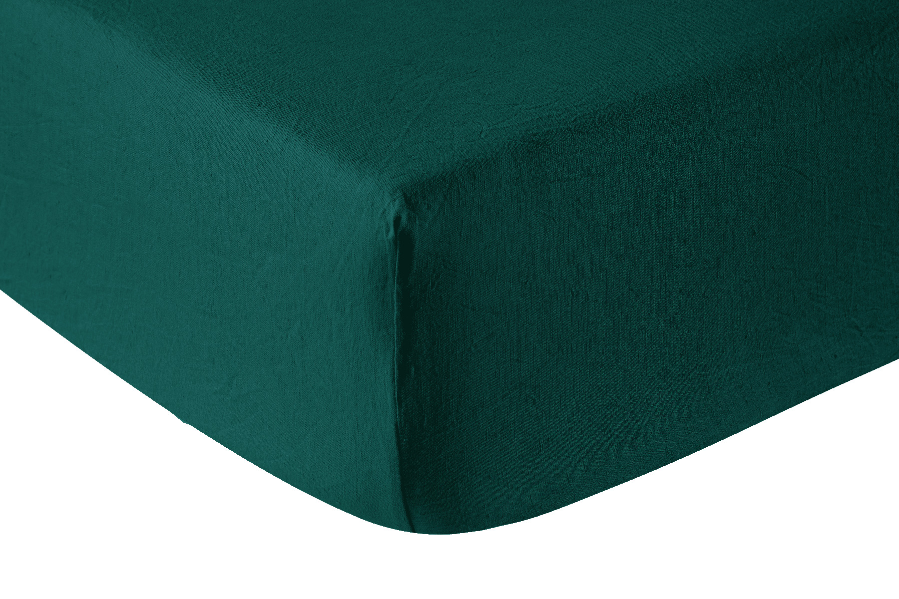 DRAP HOUSSE | Lin Lavé Lina - Vert Sapin