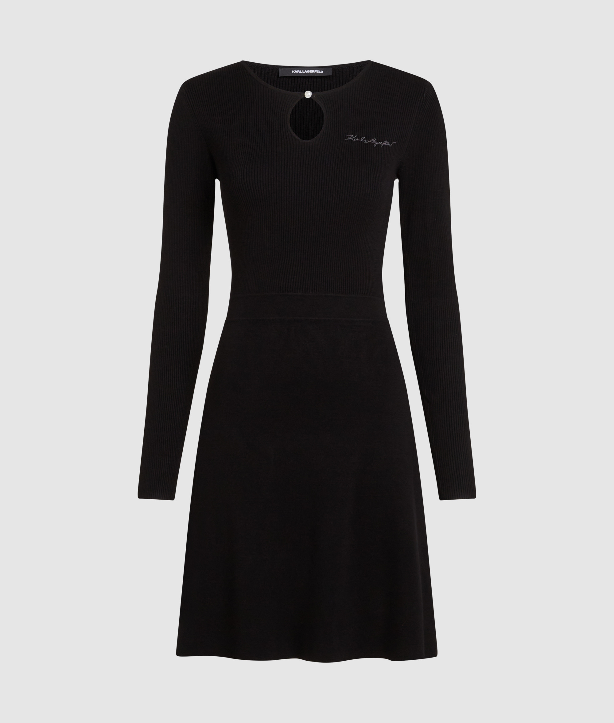 KEYHOLE DETAIL KNIT DRESS