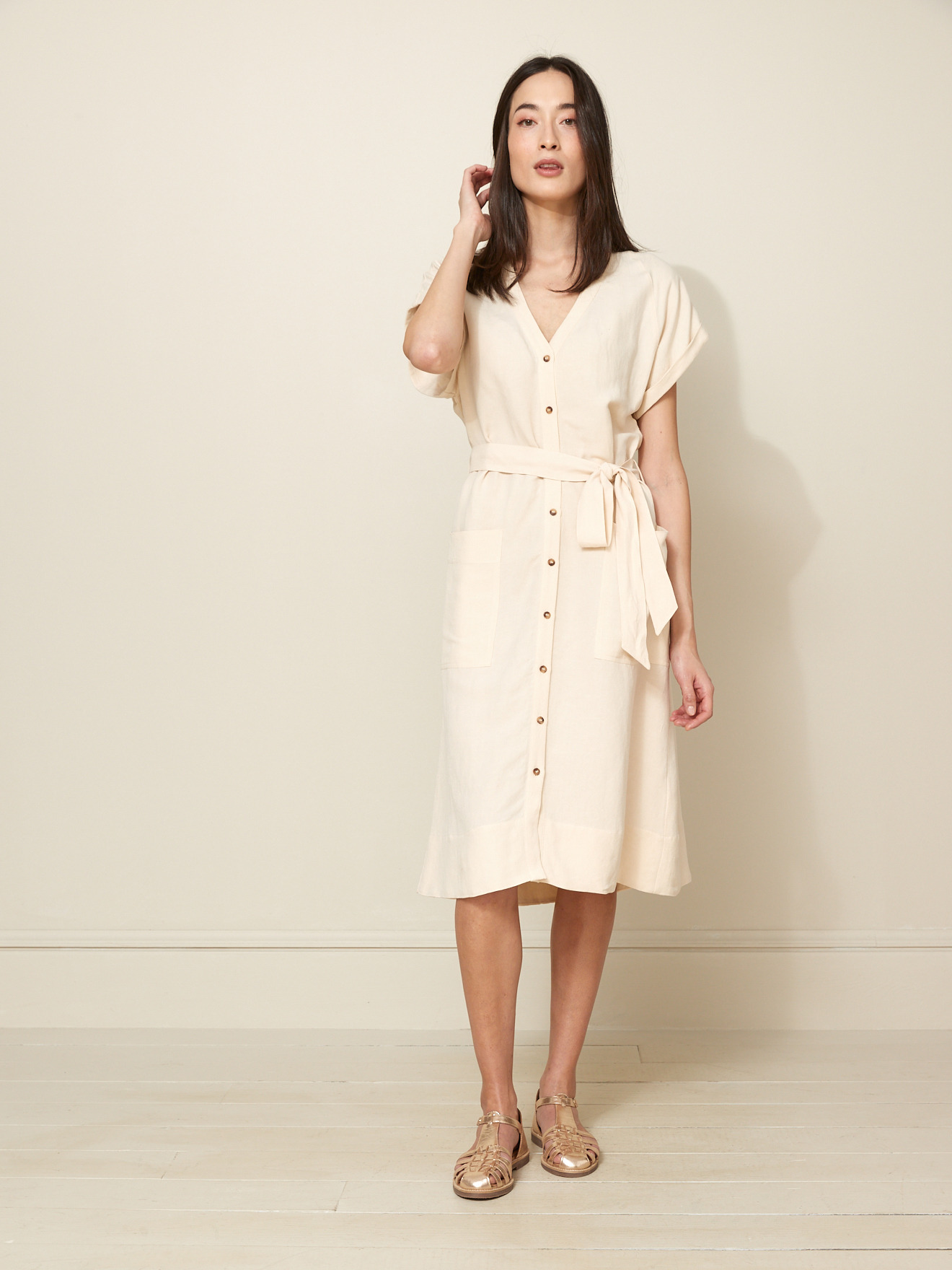 ROBE CHEMISE LIN VISC