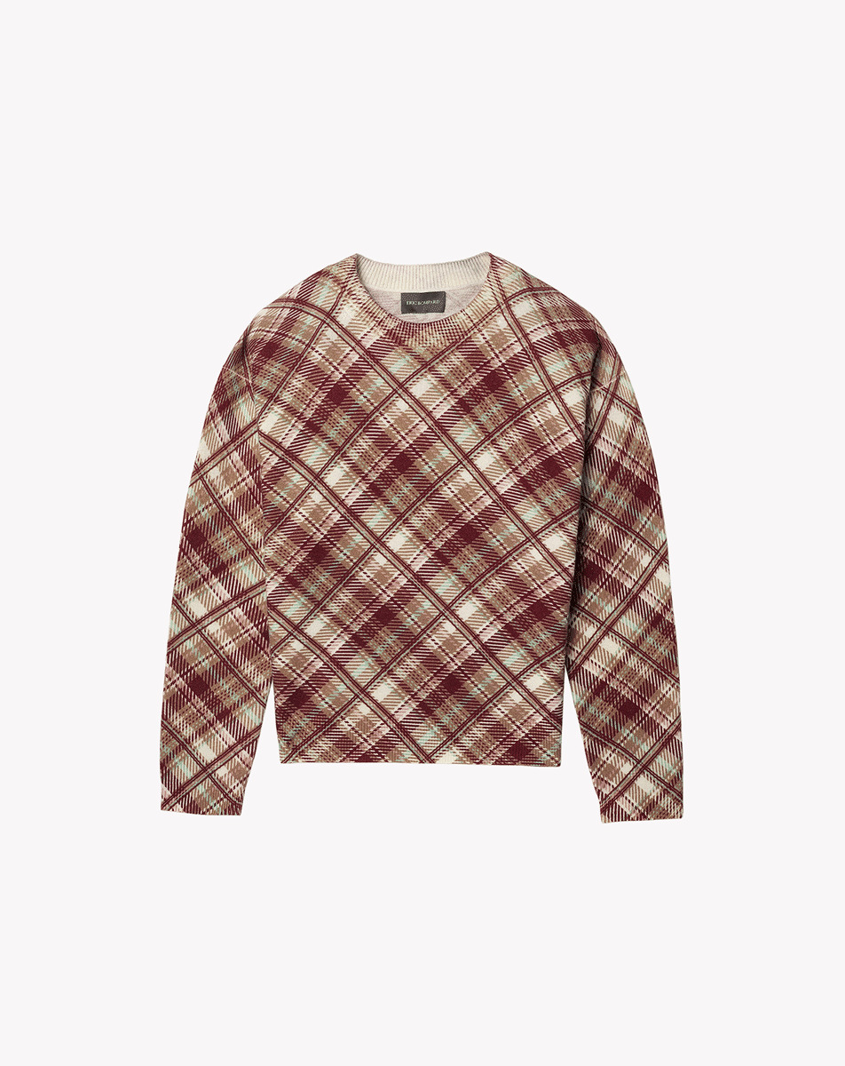 Ras de cou imprimé tartan - Femme - NATUREL