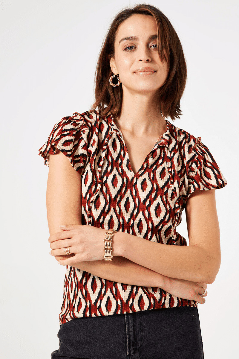 Women T-shirt Brown