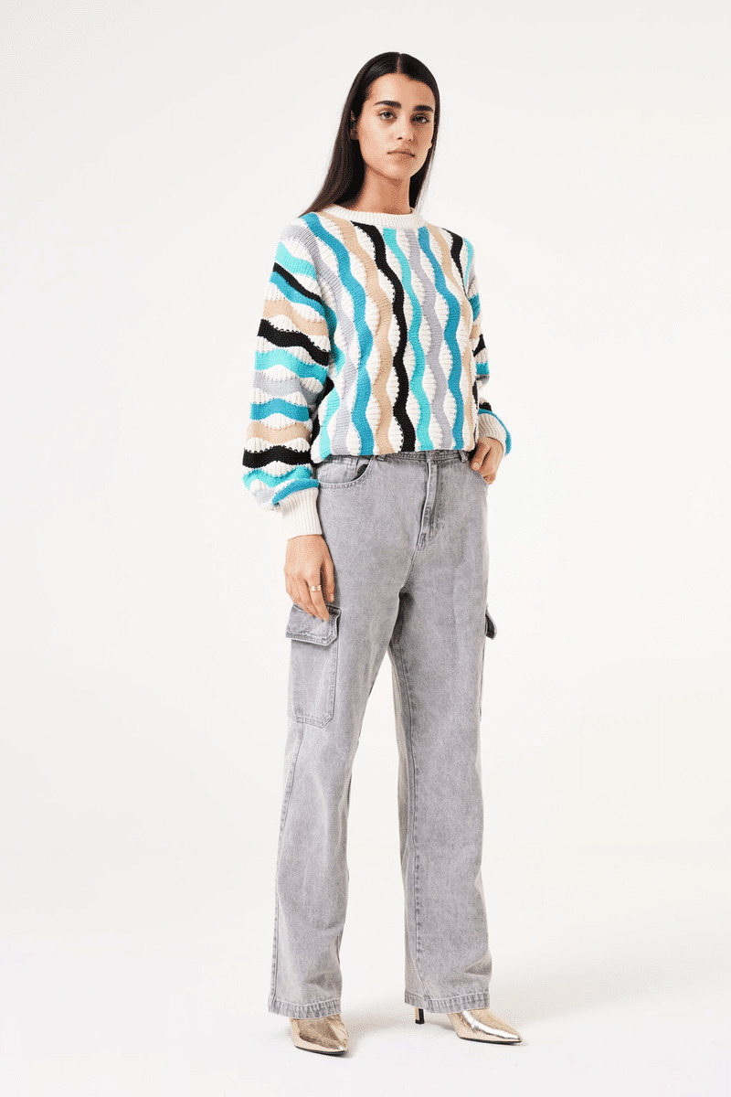 Women Jeans X40110 Wide fit Gray