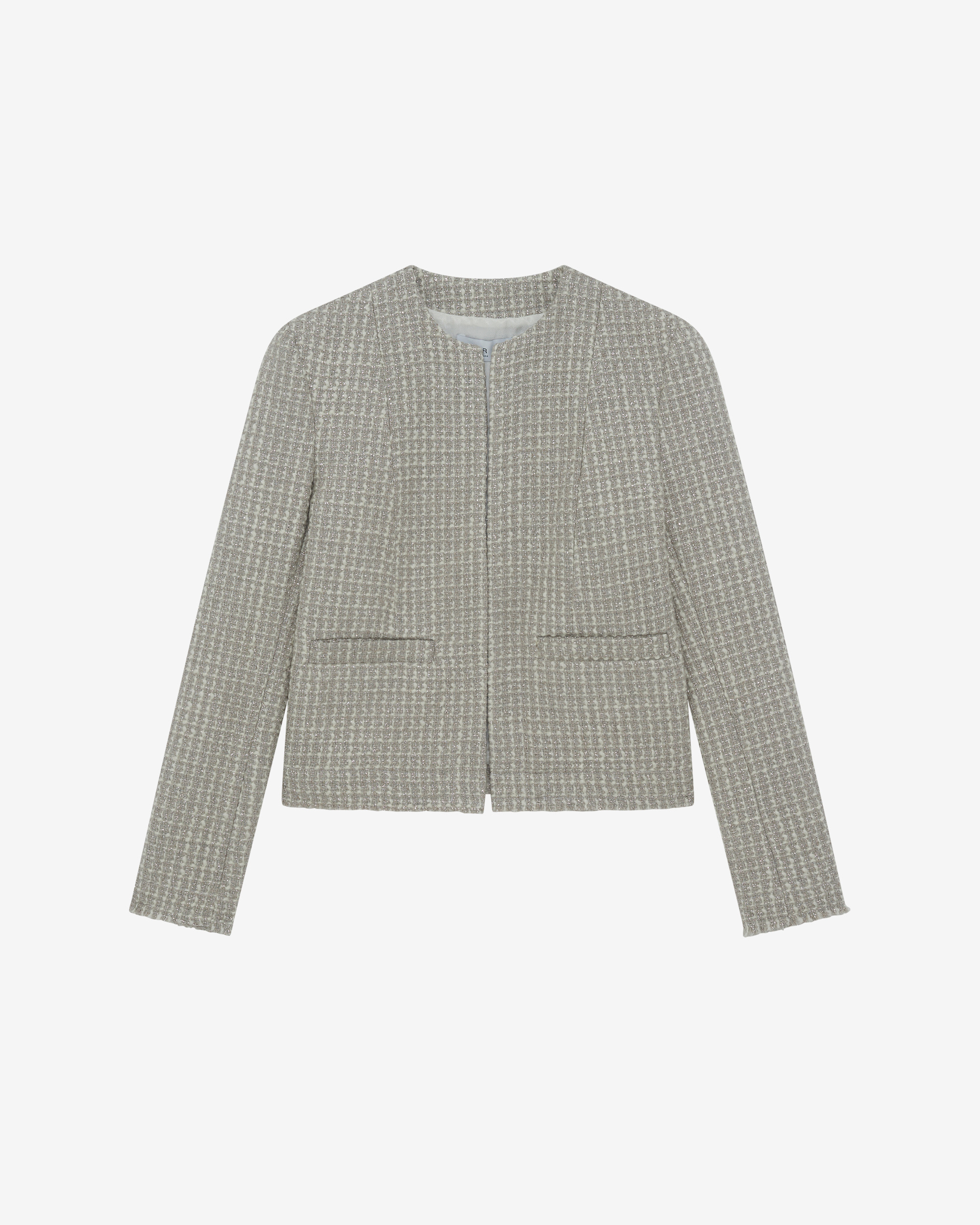 Veste En Tweed Argenté Joulia