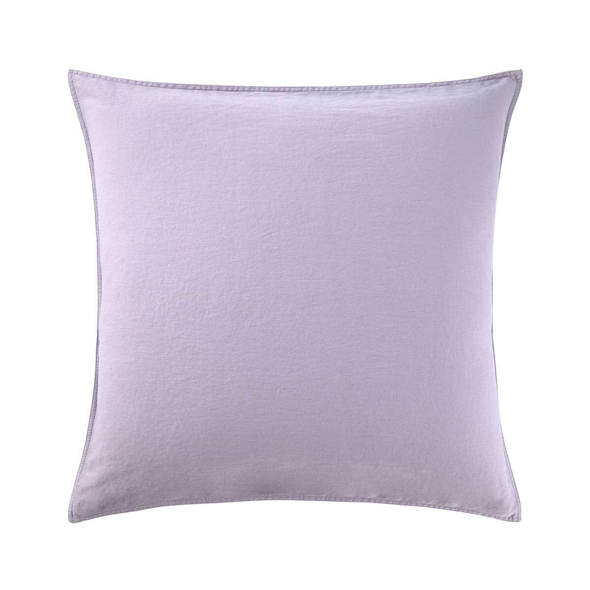 Desforges - Taie d'oreiller en satin de coton lavé rose, Palerme