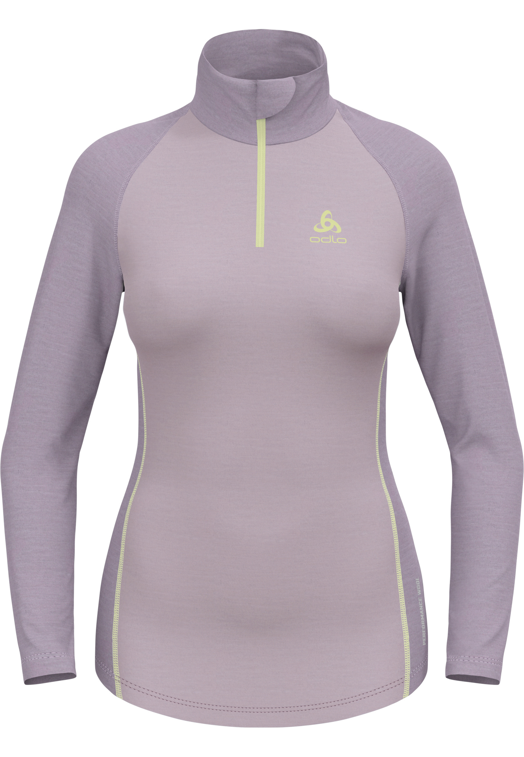 Haut technique col 1/2 zip PERFORMANCE WOOL 150 pour femme