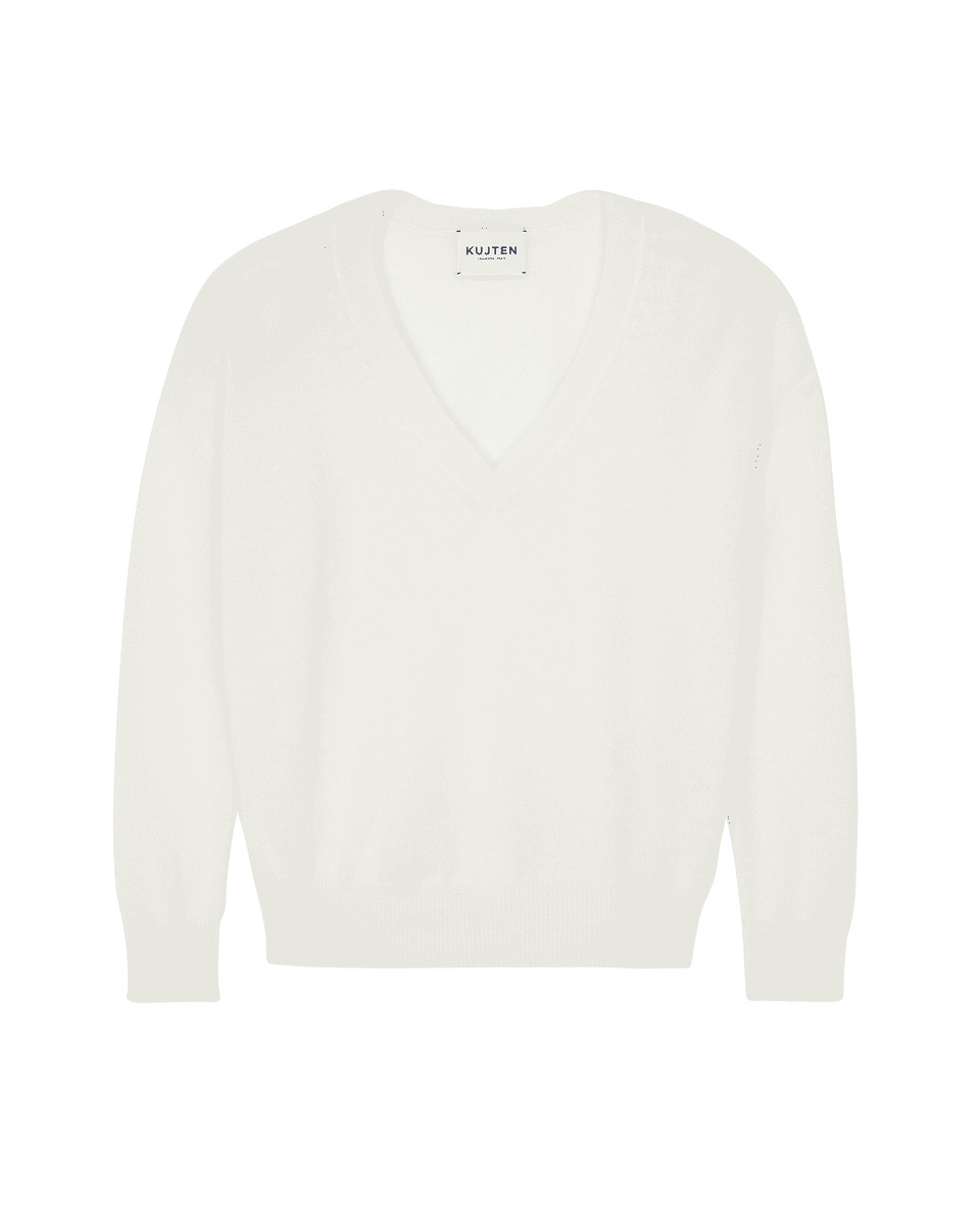 Pull Wendy Plain Pull cachemire col v boyfriend