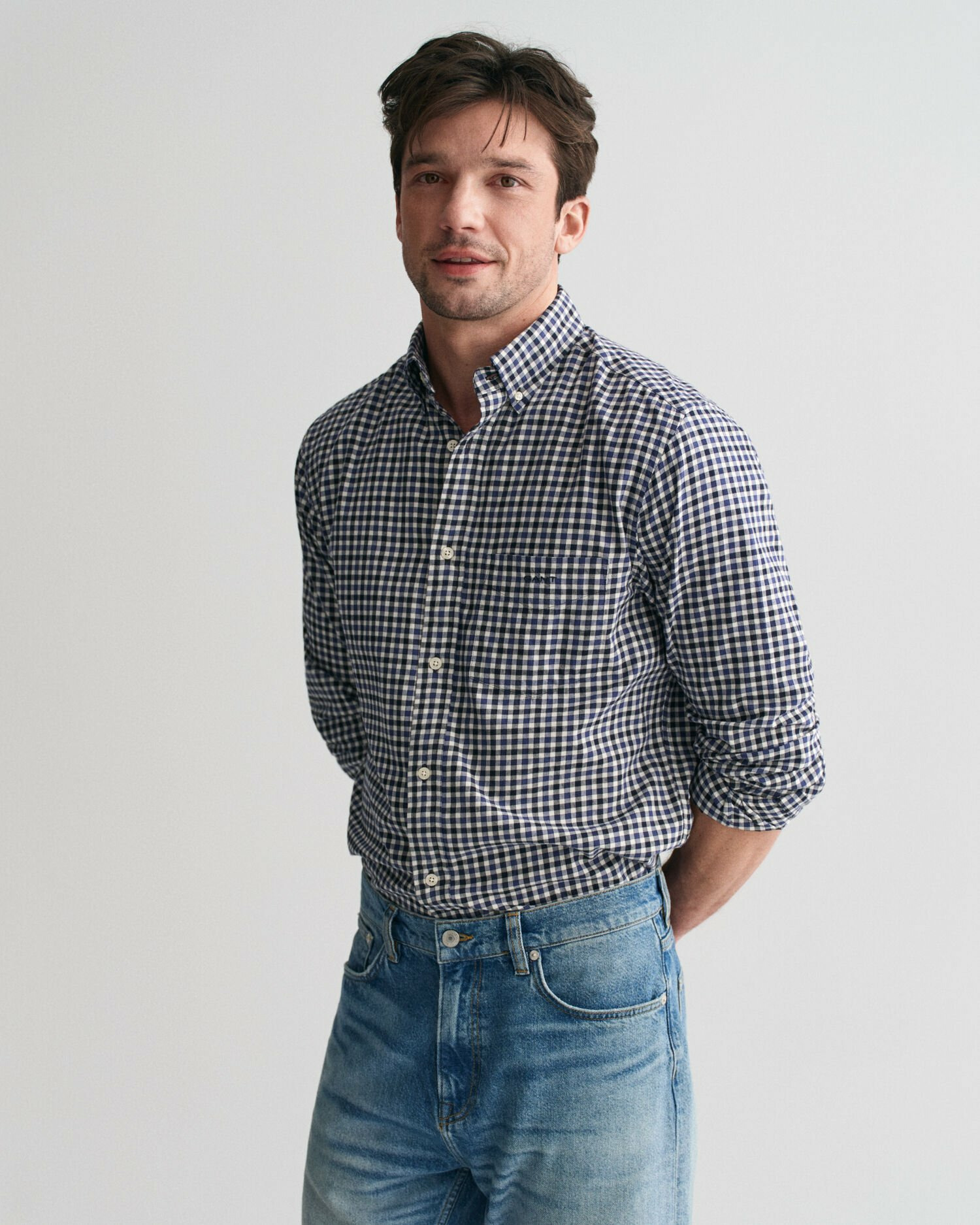 Regular Fit Gingham Light Twill Shi