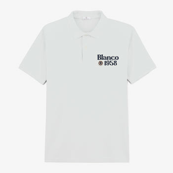 Polo piqué manches courtes en coton Blanco 1958 blanc lys
