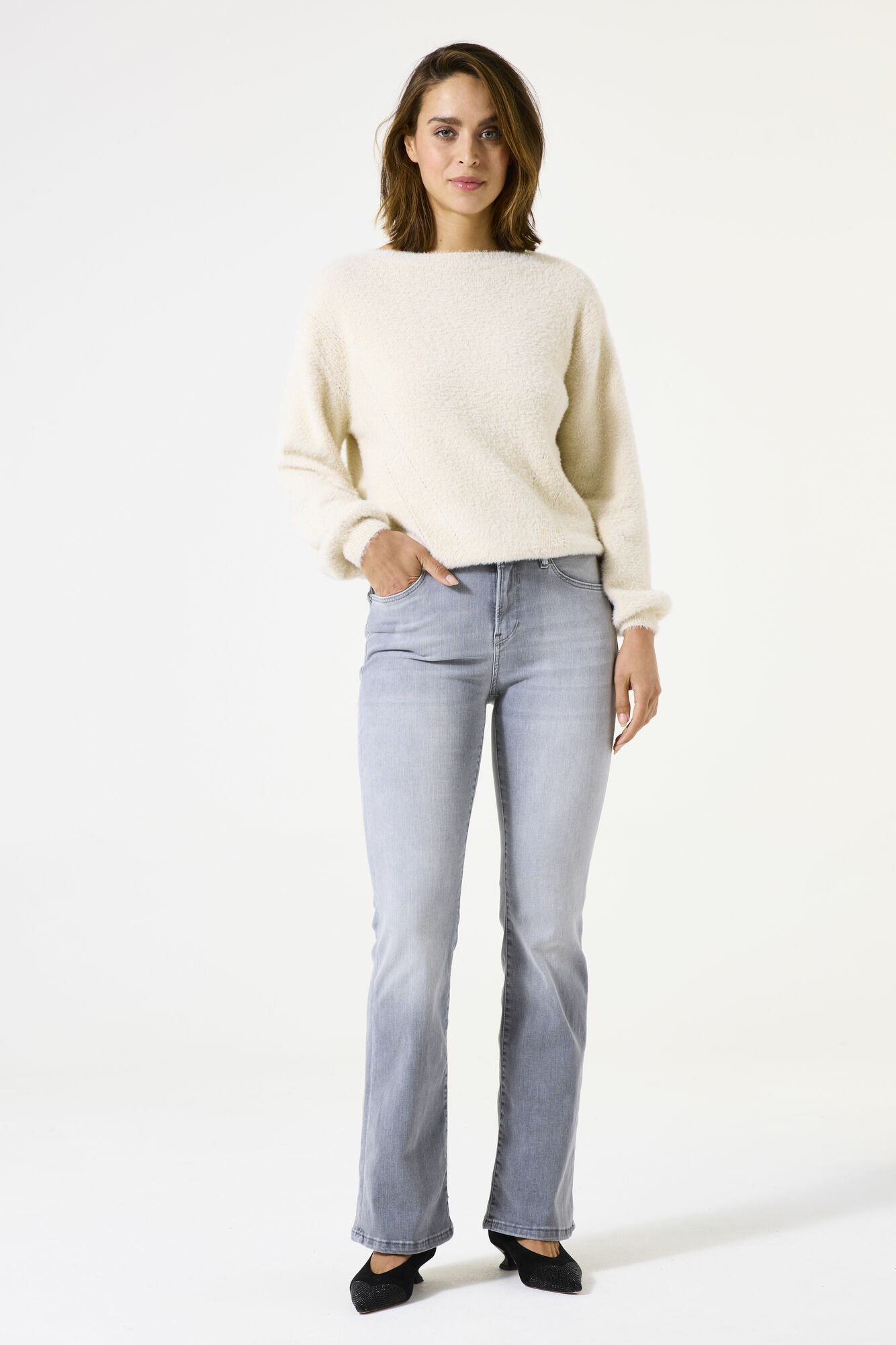 Women Jeans Celia flare Flared fit Gray