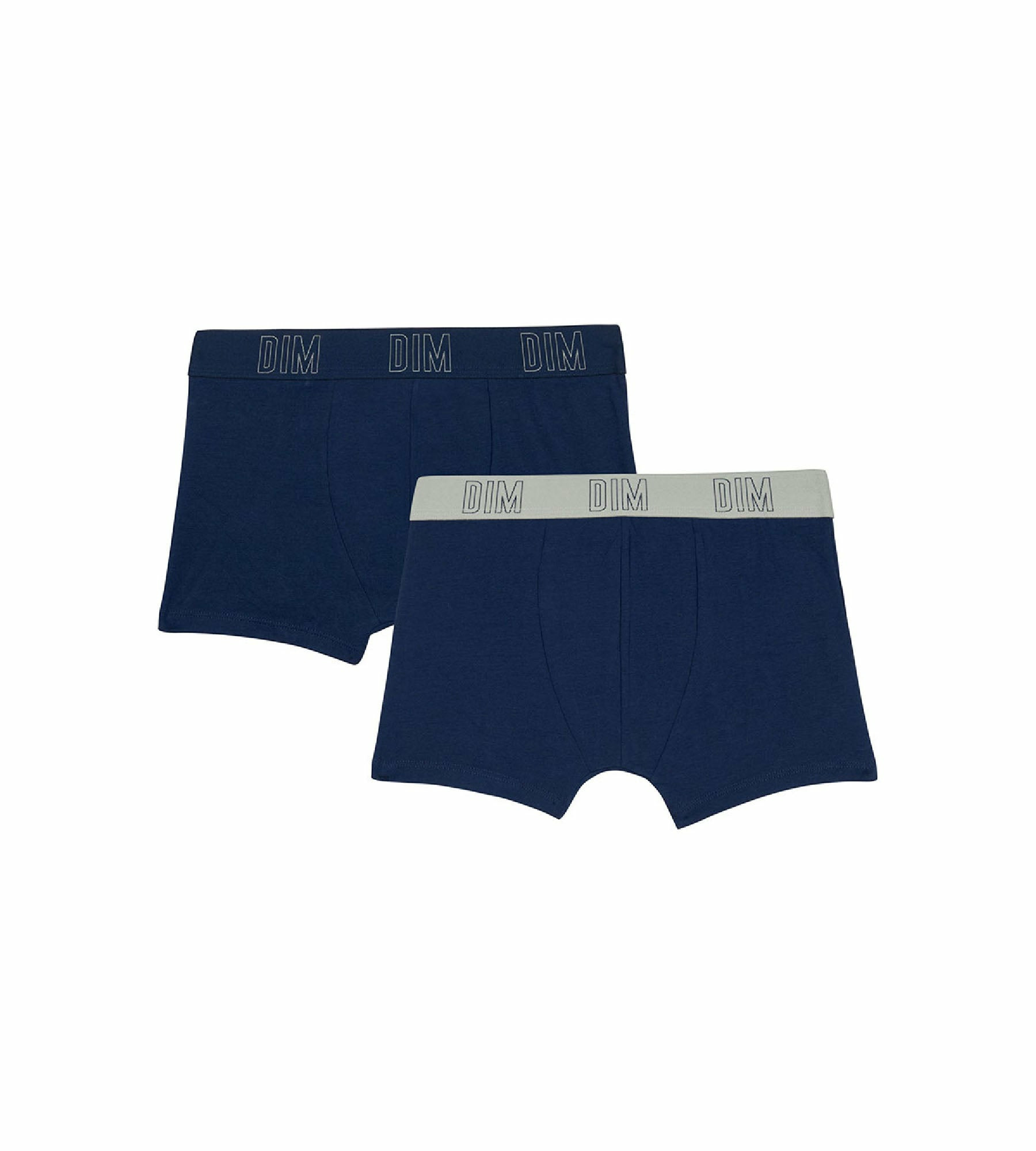 Lot de 2 boxers garçon en coton bio Bleu Marine Dim Skin Care