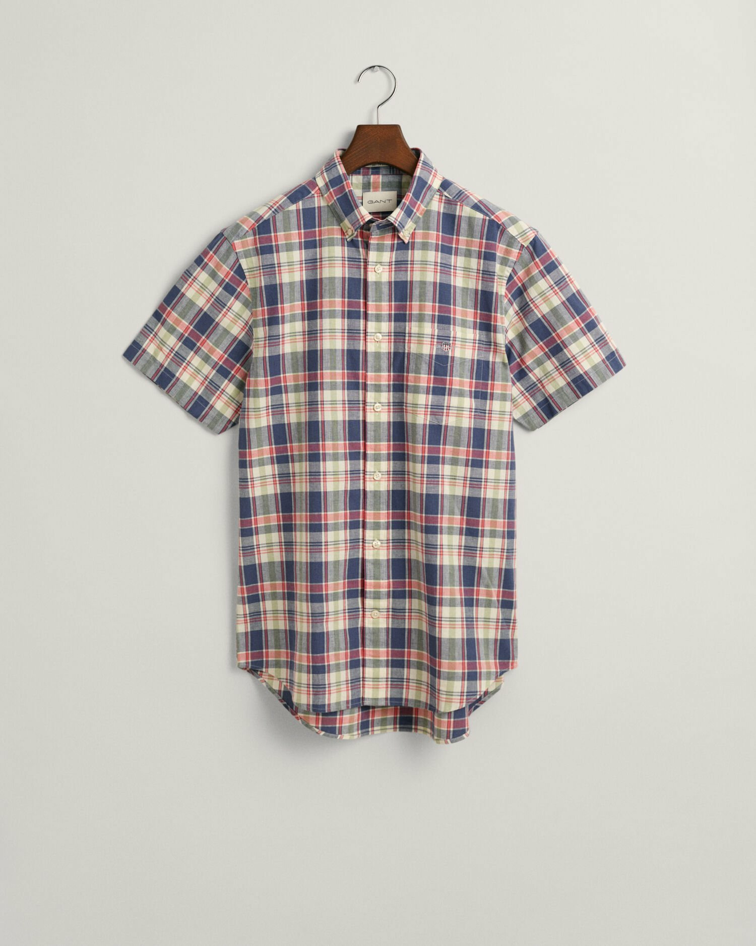 Regular Fit Checked Cotton Linen Sh
