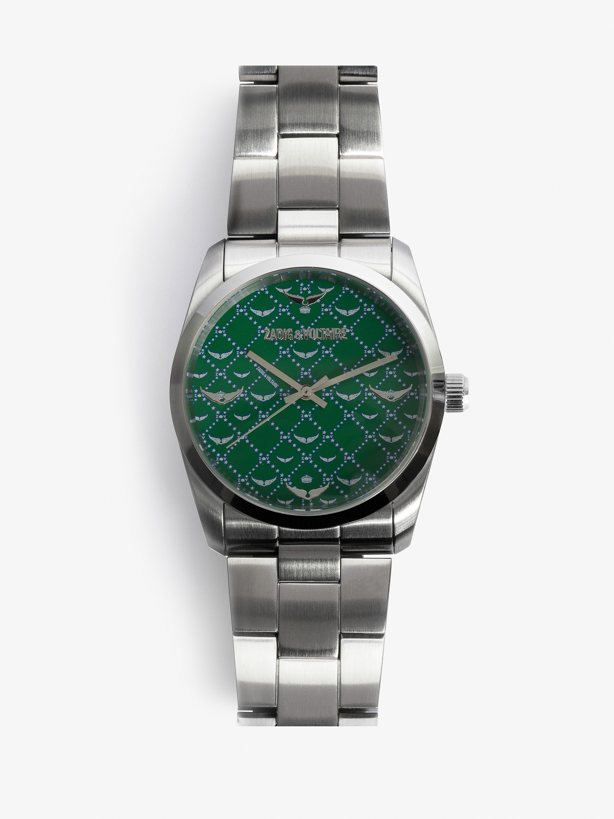 ZADIG MONOGRAM WATCH 36 GREEN