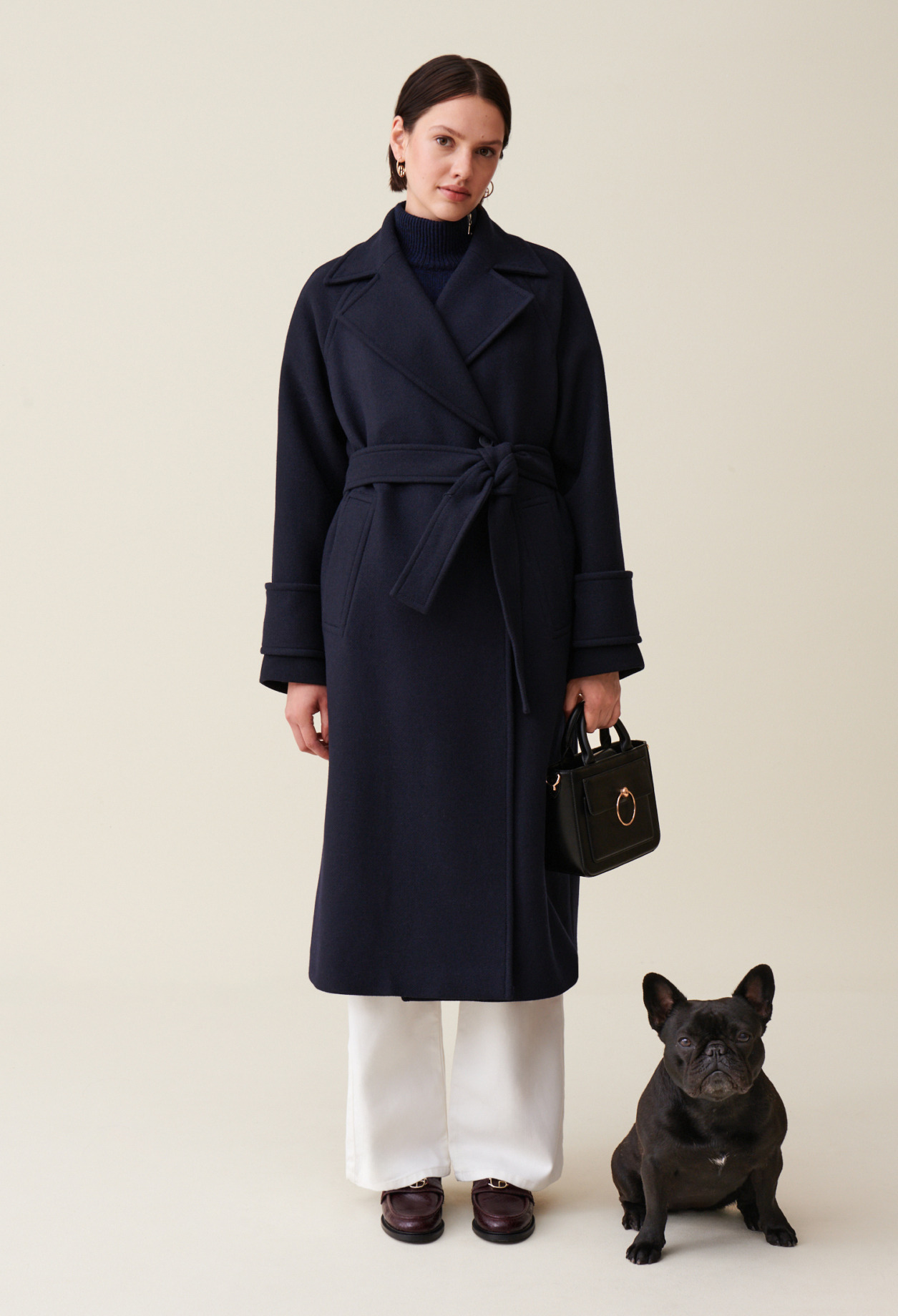 Manteau laine esprit trench-coat