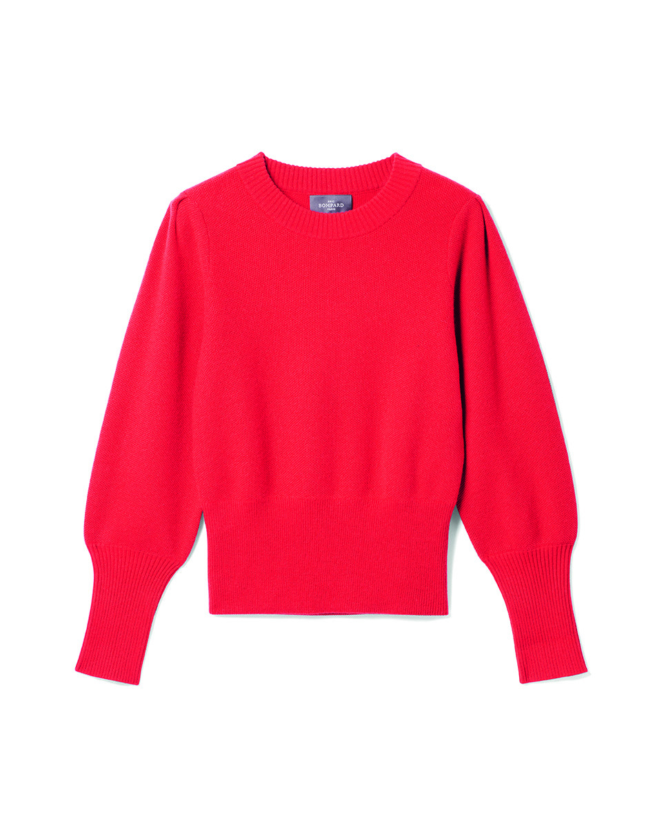 Pull col rond manches ballon - Femme - CINABRE