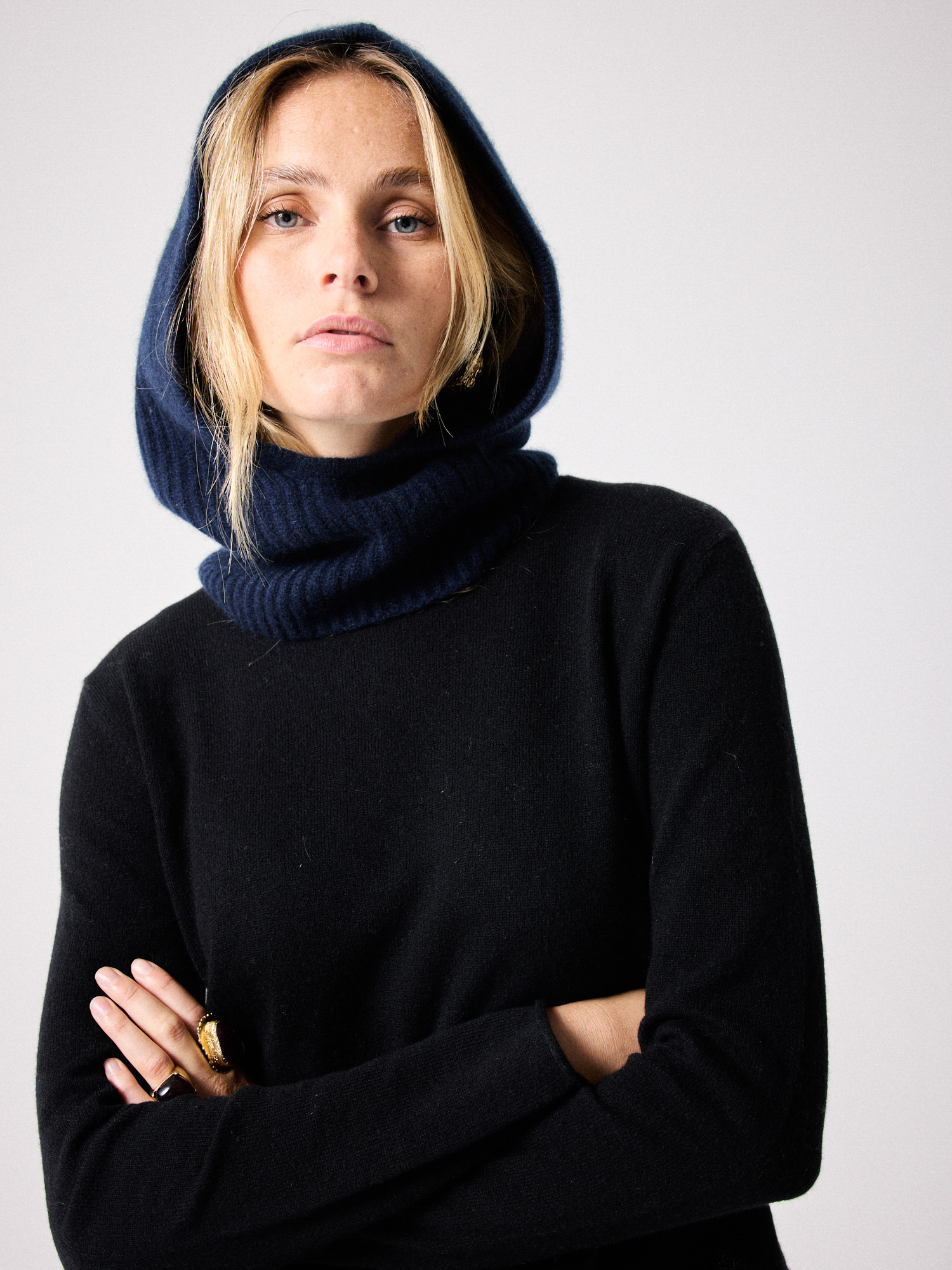 Cagoule en cachemire Lita MARINE