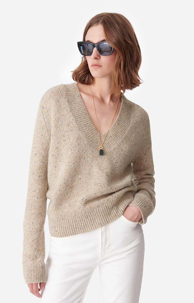 Pull Damita En Laine Mérinos Mélangée