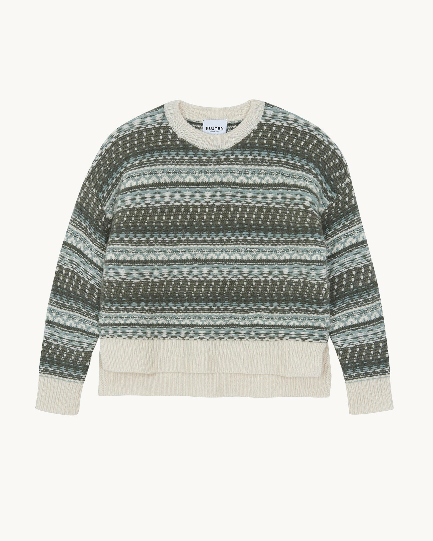 Pull Riyu kaki chiné
