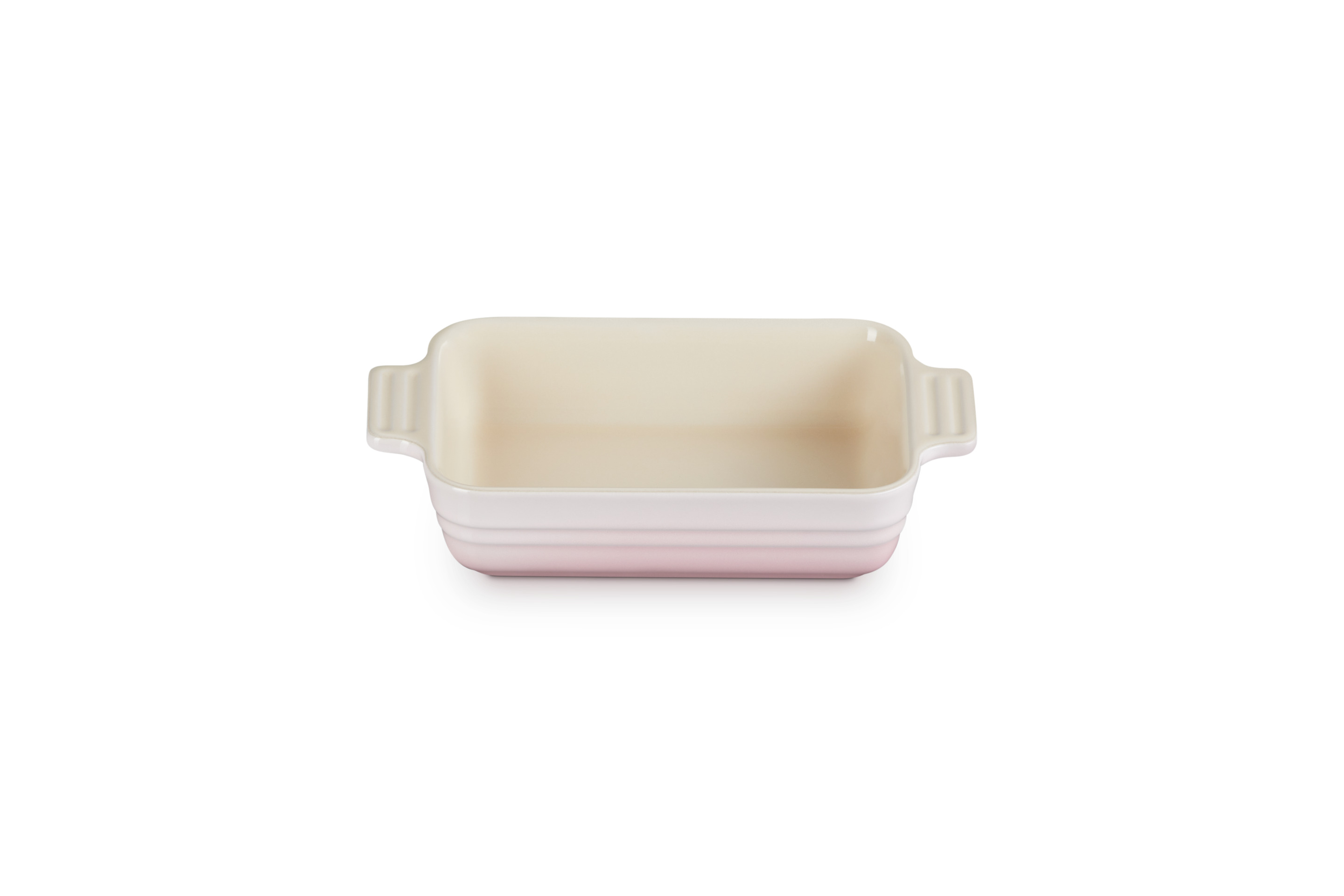 Plat rectangulaire classique 18cm en céramique shell pink