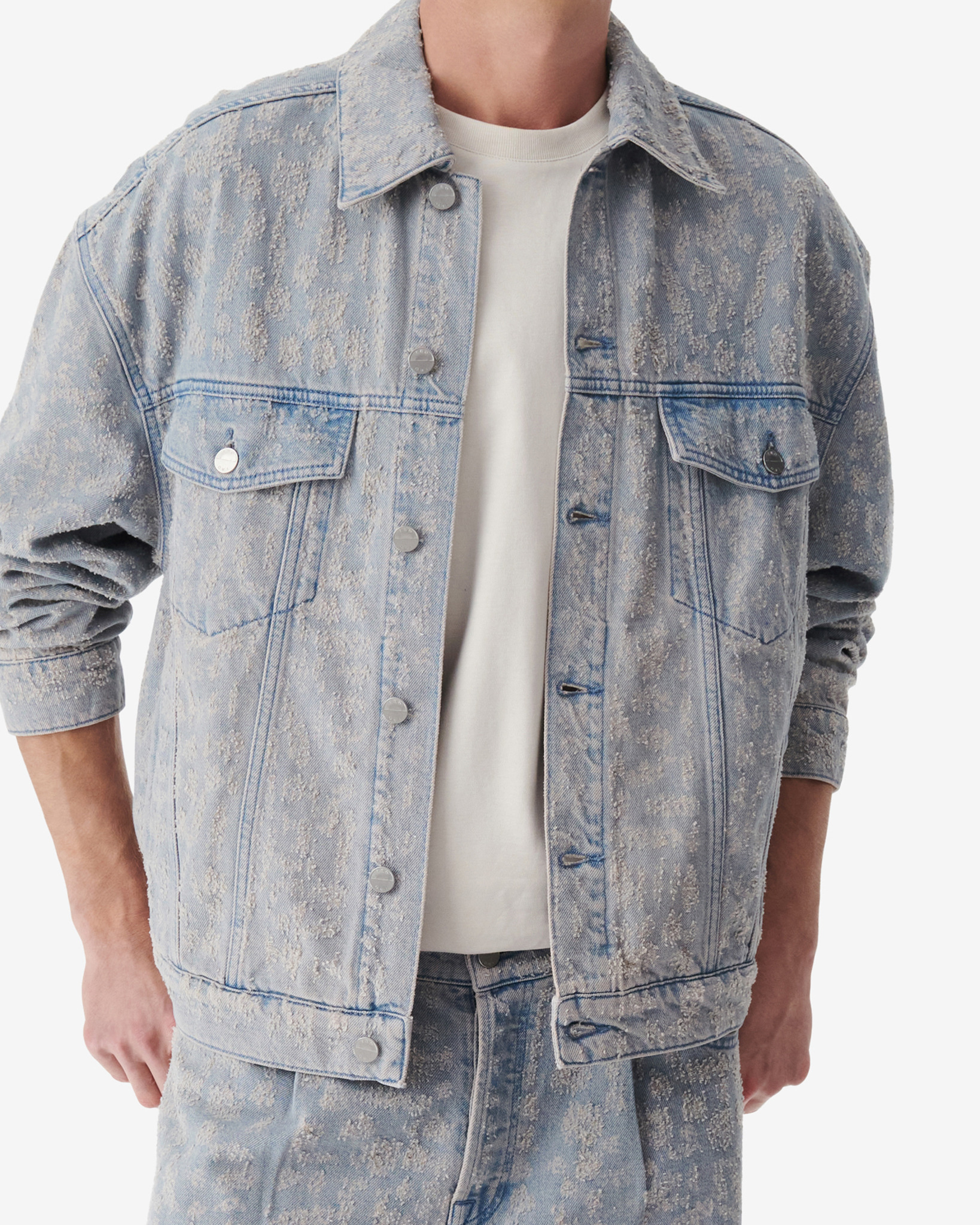 Veste En Denim Imprimée Fukaspe